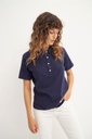 L136GTH1 REMERA CUELLO POLO CON BRODERIE