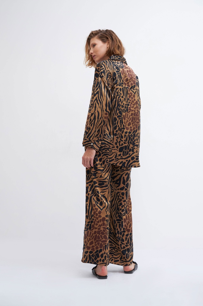 L140GBL5 CAMISA SATINADA ANIMAL PRINT
