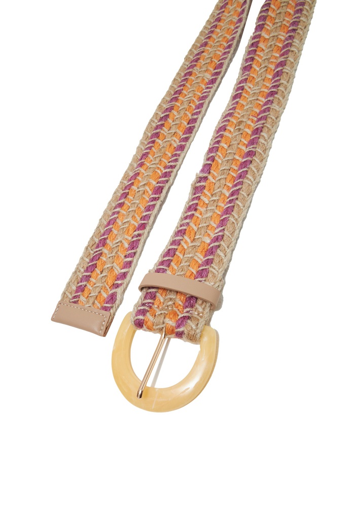 L145ALB5 CINTURON RAFIA MULTICOLOR
