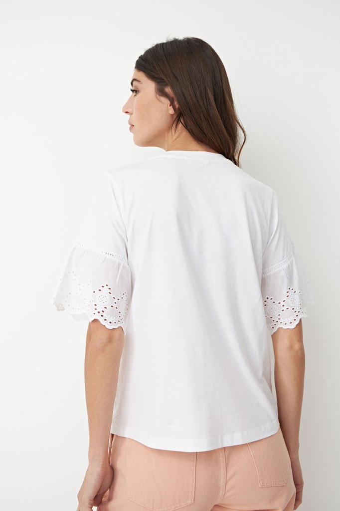 L145GTH2 REMERA ESCOTE BASE CON BRODERIE