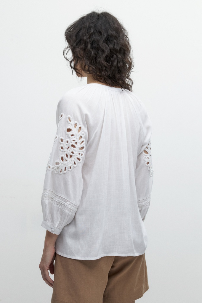 L157GBL3 BLUSA ROMANTICA CON BOTONES