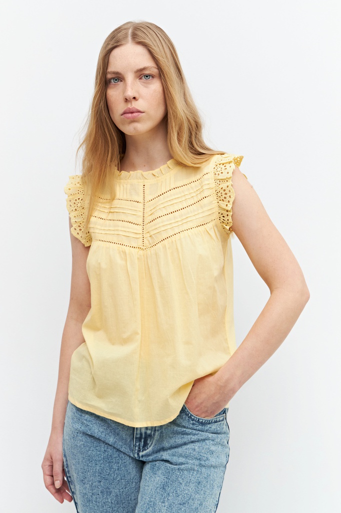 L158GTS3 MUSCULOSA ROMANTICA CON ALFORZAS