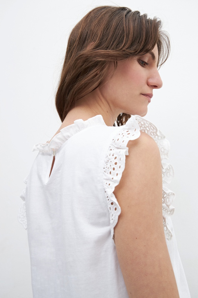 L158GTS3 MUSCULOSA ROMANTICA CON ALFORZAS