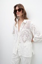 L158GBL2 CAMISA REJILLA FLORAL