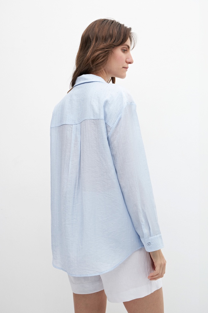 L158GBL8 CAMISA CON BRILLOS