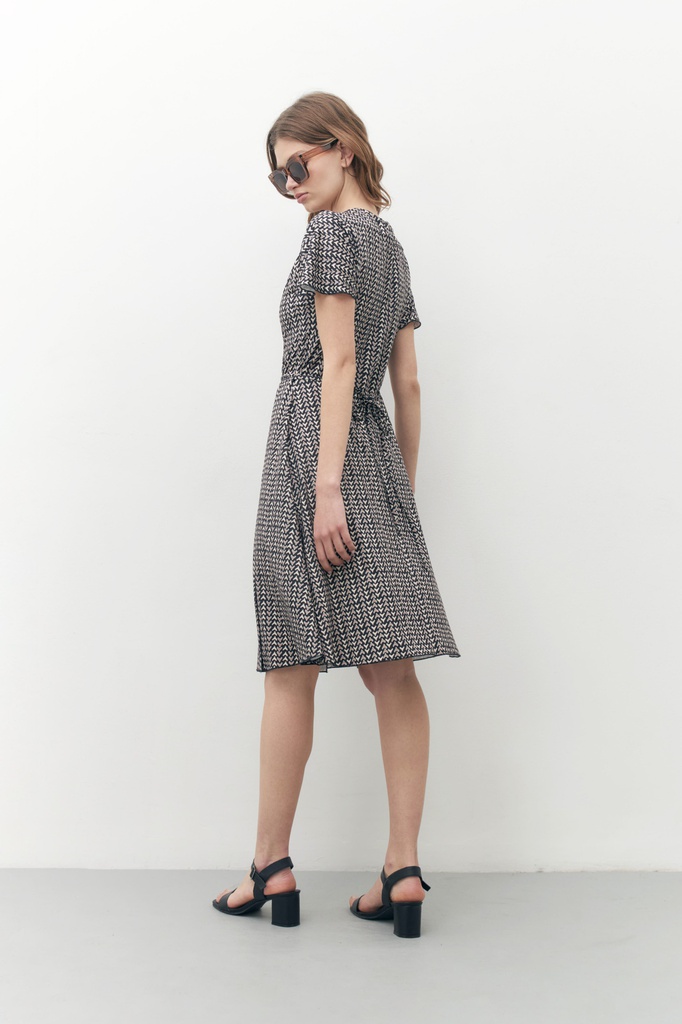 L156GDS1 VESTIDO CRUZADO ESTAMPADO