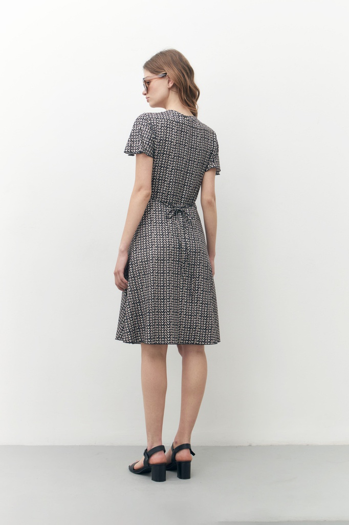 L156GDS1 VESTIDO CRUZADO ESTAMPADO