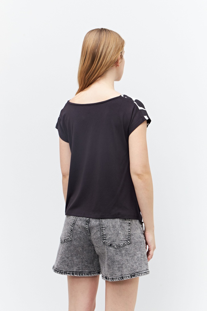 L158GBH4 BLUSA FRENTE ESTAMPADO ABSTRACTO
