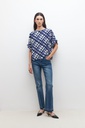 L159GBH1 BLUSA ESTAMPADA CON VOLADOS