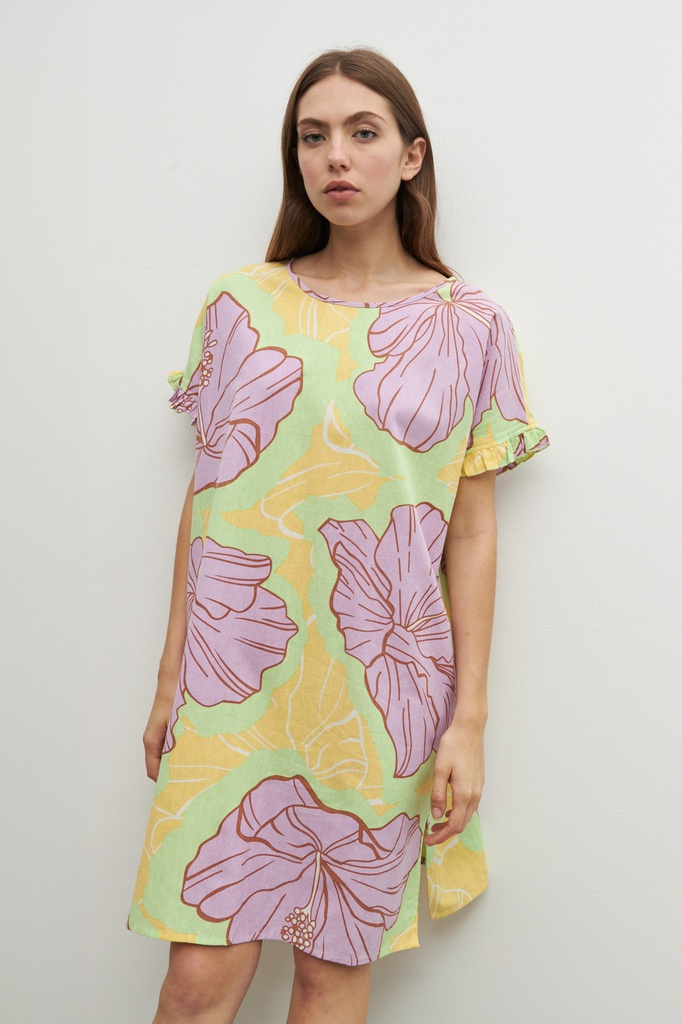 L158GDM8 VESTIDO CON ESTAMPA FLORAL