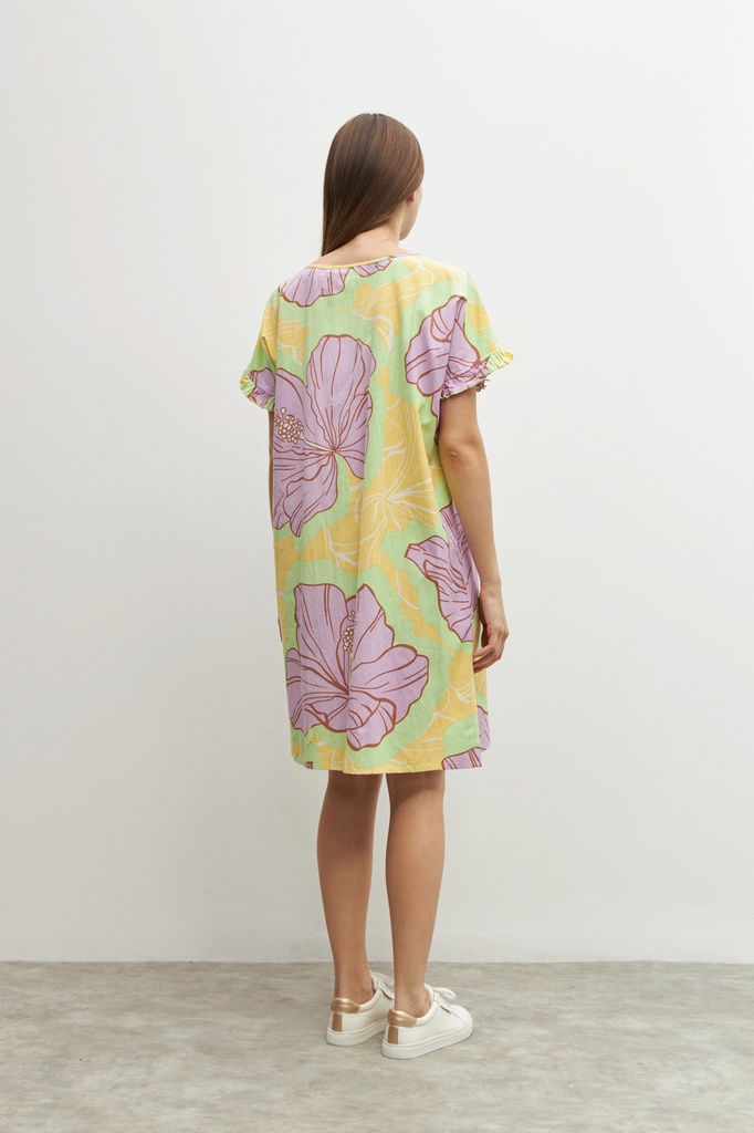 L158GDM8 VESTIDO CON ESTAMPA FLORAL