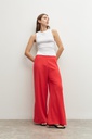 L158GPP4 PANTALON ANCHO DE LINO CON TAJO