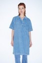 L155GDM6 VESTIDO DENIM CUELLO POLO