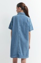 L155GDM6 VESTIDO DENIM CUELLO POLO