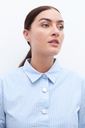 L160GBT3 BLUSA RAYADA CON CUELLO CAMISA