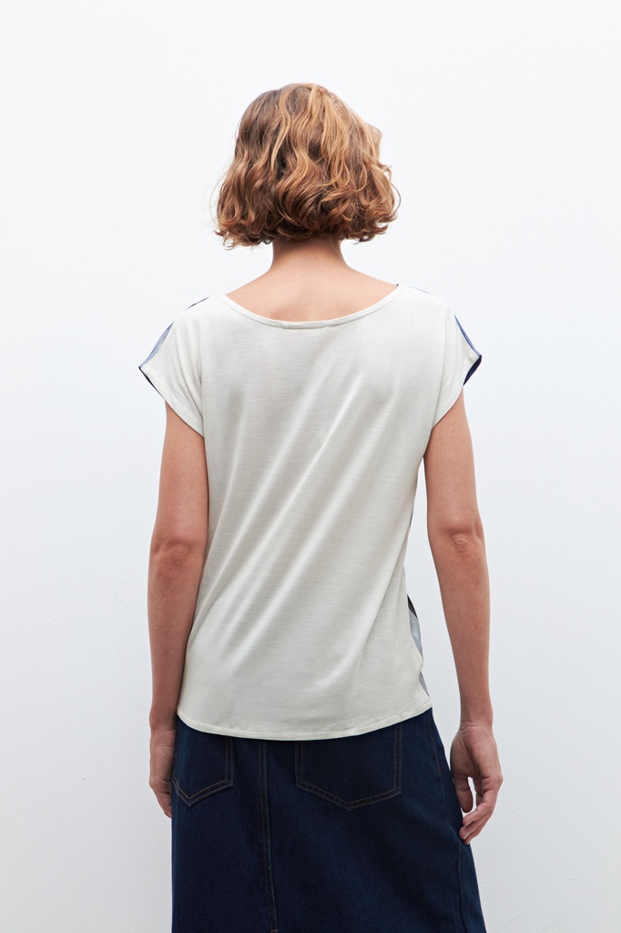 L160GBH11 BLUSA FRENTE ESTAMPADO ABSTRACTO