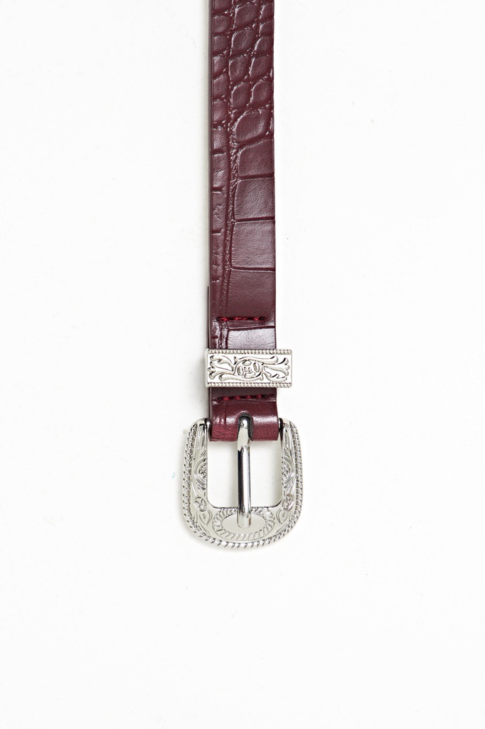 L160ALB5 CINTURON CROCCO CON HEBILLA WESTERN