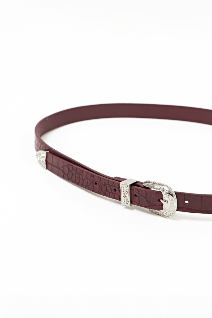 L160ALB5 CINTURON CROCCO CON HEBILLA WESTERN