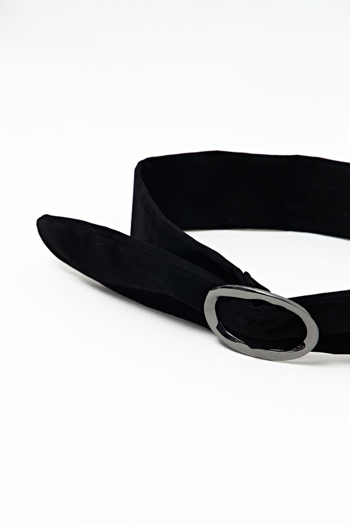 L160ALB2 FAJA DE SUEDE CON HEBILLA METALICA