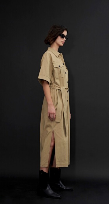 L150GDM4 VESTIDO MIDI CON BOTONES