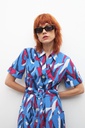 L155GDX1 VESTIDO ESTAMPADO CAMISERO CON CINTO