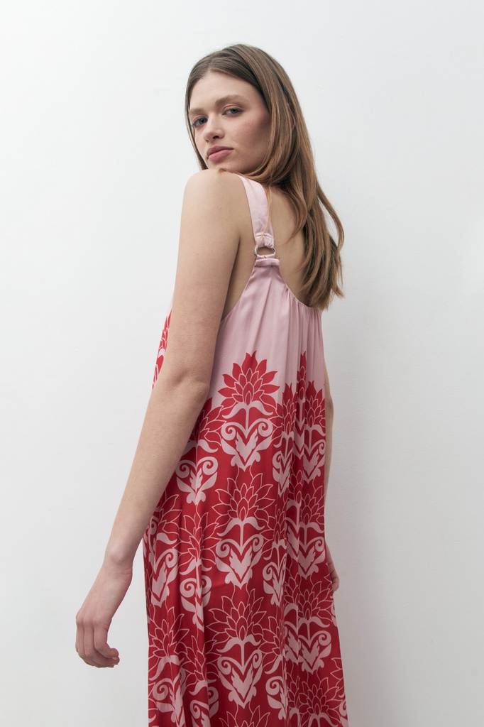 L157GDX11 MAXI VESTIDO CON ESTAMPA BICOLOR