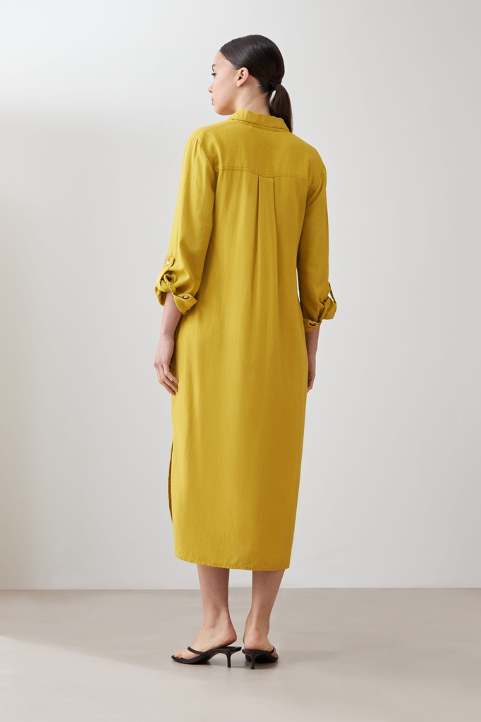 L167GDX12 VESTIDO DE LINO CAMISERO