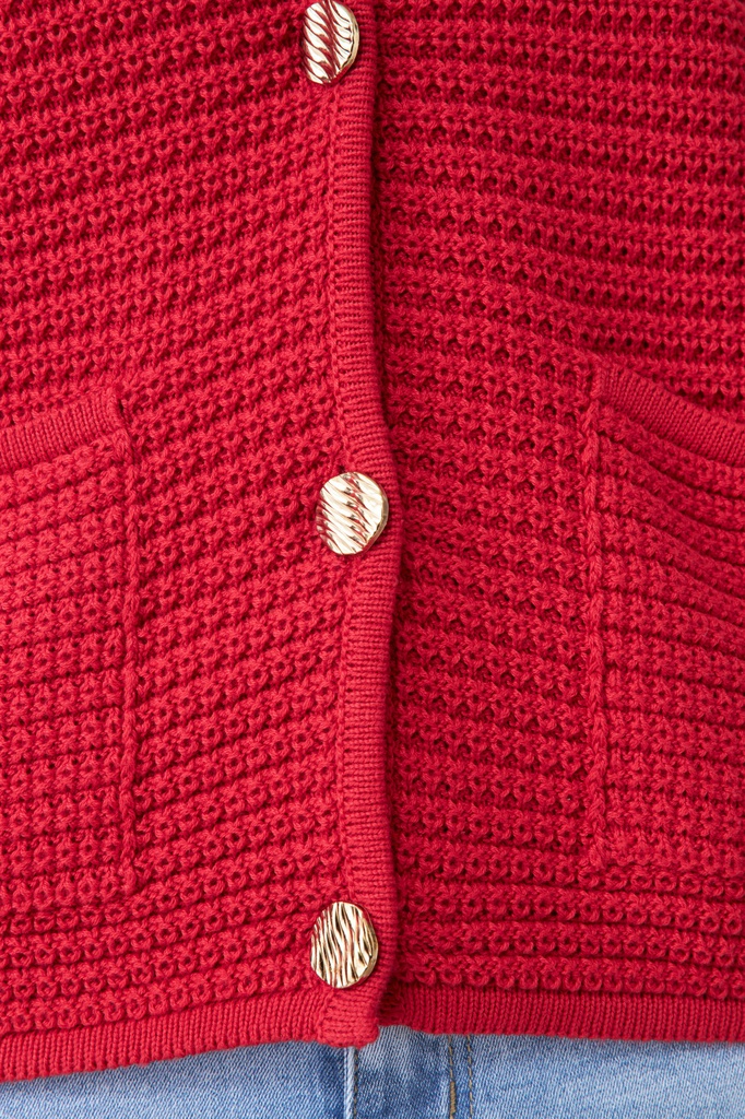 L165GKC3 CHAQUETA TEJIDA CON BOTONES METALICOS