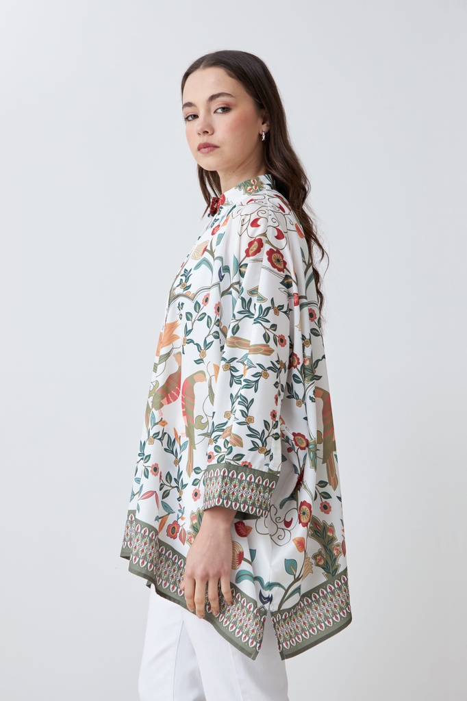 L167GBL3 CAMISA OVERSIZED CON ESTAMPA FLORAL