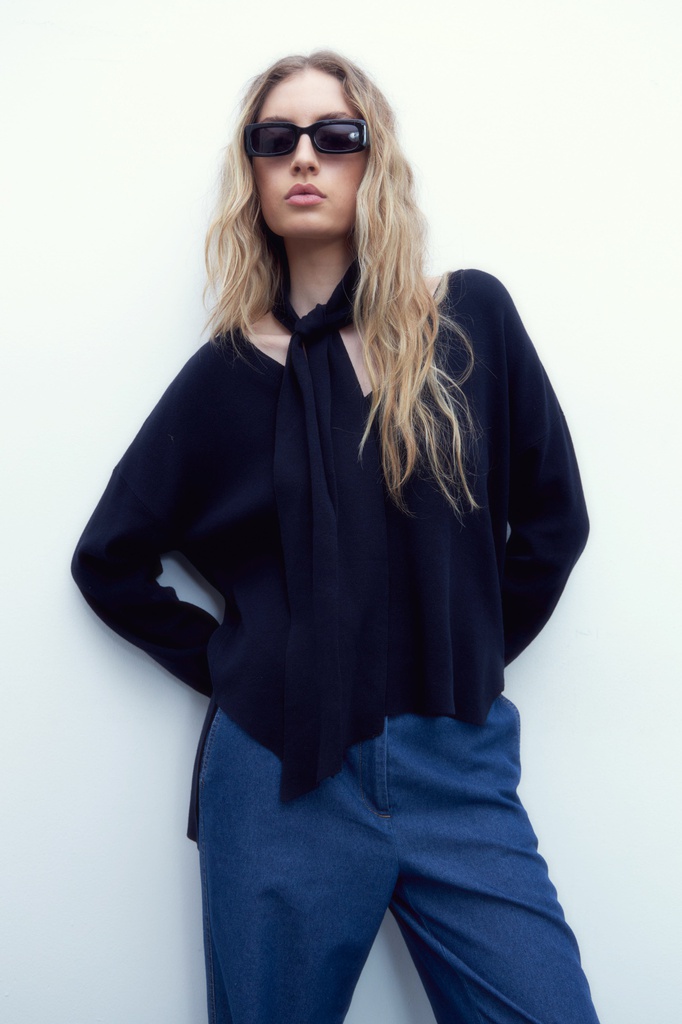 L151GKS1 SWEATER C/BUFANDA DESMONTABLE