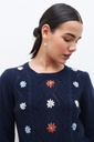 L163GKS1 SWEATER CON BORDADO FLORAL