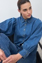 L170GBL14 CAMISA DE JEAN MANGAS ABULLONADAS