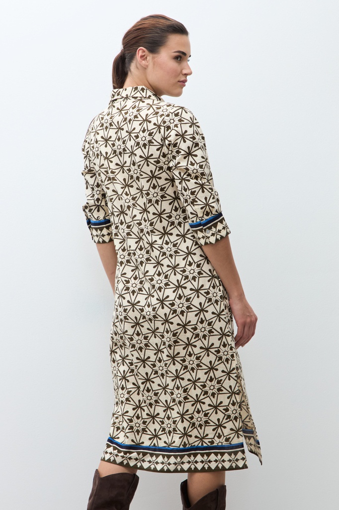 L170GDM3 VESTIDO CAMISERO ESTAMPA JADE
