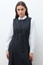 L170GDX3 MAXI VESTIDO DE JEAN CON CORTES