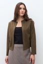 L170GOJ3 CHAQUETA SIMIL GAMUZA CON CIERRE
