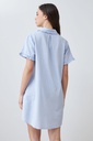 L167GDM5 VESTIDO CAMISERO CON VOLADOS
