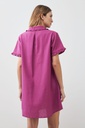 L167GDM5 VESTIDO CAMISERO CON VOLADOS