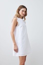L167GDM8 VESTIDO DE LINO CON VIVO METALICO