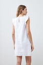 L167GDM8 VESTIDO DE LINO CON VIVO METALICO