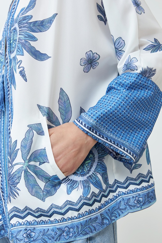 L168GOK1 KIMONO ESTAMPADO CON CIERRE