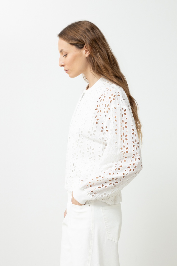 L168GOC2 CAMPERA BRODERIE CON CIERRE