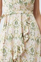 L168GDM9 VESTIDO ESTAMPADO CRUZADO CON VOLADOS