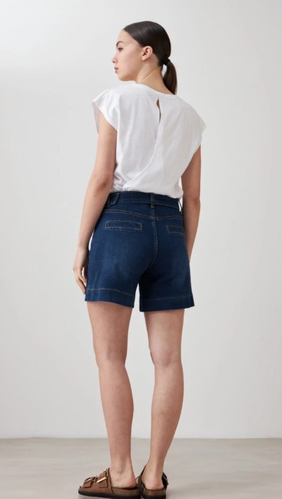 L167GPH1 SHORT DE JEAN CON CINTO