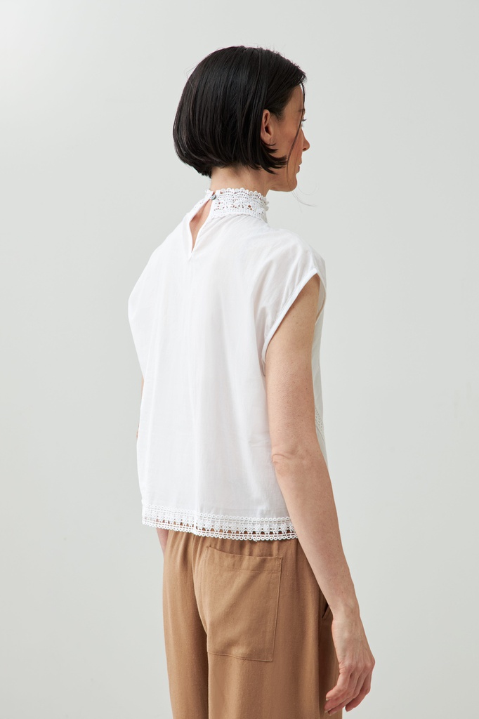 L168GBH7 BLUSA ROMANTICA CON PUNTILLAS
