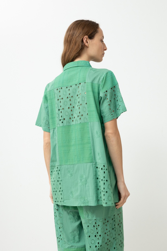 L168GBH8 CAMISA PATCHWORK DE BRODERIE