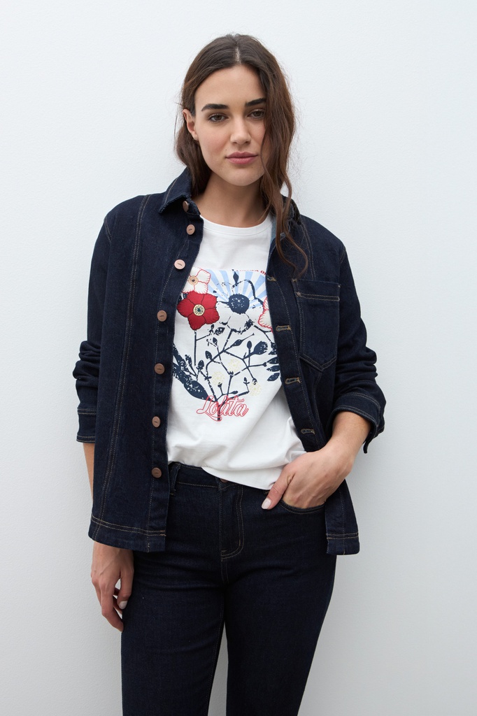 L170GTH13 REMERA ESTAMPA FLORAL NATIVA