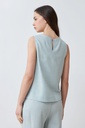 L167GBS7 BLUSA DE LINO CON EFECTO DESFLECADO