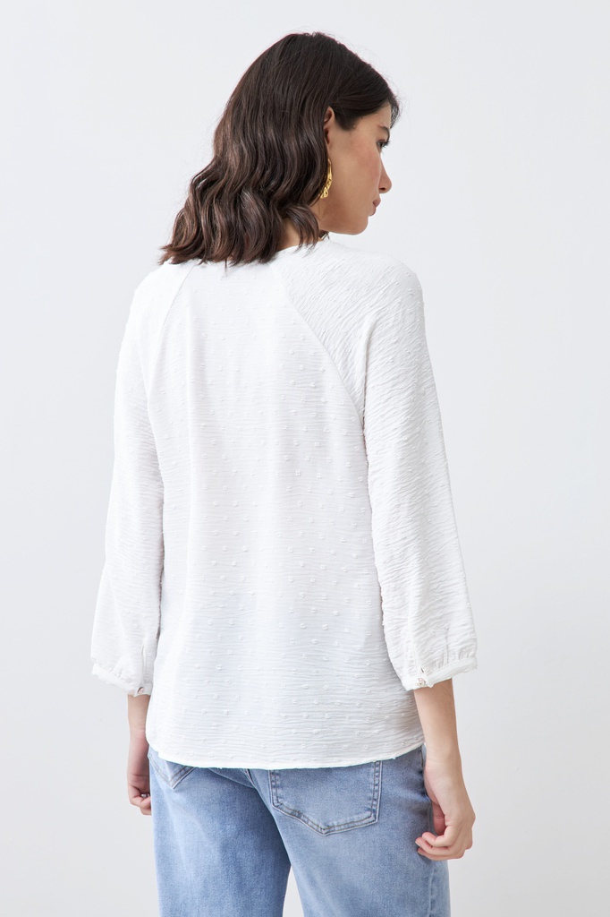L166GBH7 BLUSA FANTASIA ESCOTE V
