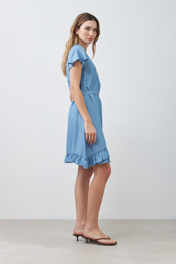 L167GDM3 VESTIDO CRUZADO DE LYOCELL
