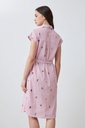 L167GDM11 VESTIDO RAYADO CON BORDADOS FLORALES